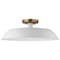 Nuvo Colony 1-Light Medium Flush Mount - Matte White with Burnished Brass 60/7493 - alternate 1